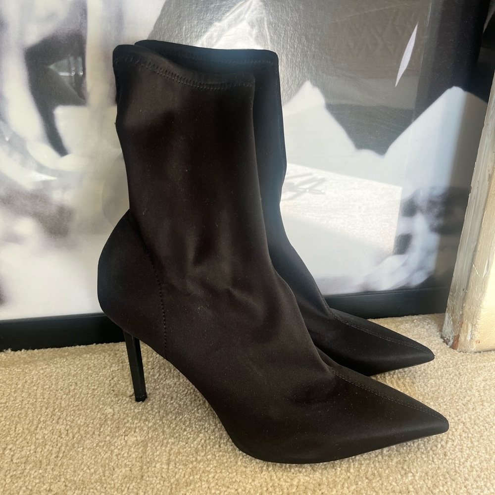 Zara stretchy fabric ankle boots - NWOT